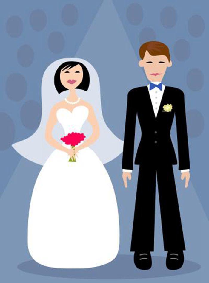 卡通右左结婚图片高清_卡通结婚图片一左一右_卡通右左结婚图片可爱