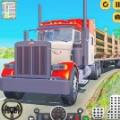 原木货运卡车 